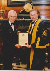 (pictured l-r) Philip Fletcher, chairman of OFWAT, and Barry Dennis, director general of ESA and Master of the Water Conservators